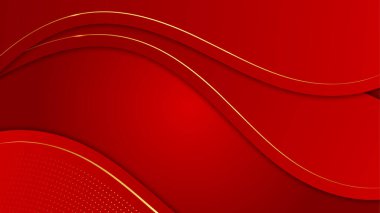 Soyut lüks kırmızı ve altın arkaplan. Vektör illüstrasyonu soyut grafik tasarım sancak modeli sunum arkaplan şablonu.