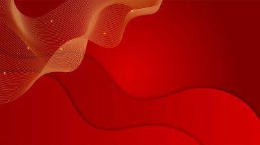 Soyut lüks kırmızı ve altın arkaplan. Vektör illüstrasyonu soyut grafik tasarım sancak modeli sunum arkaplan şablonu.