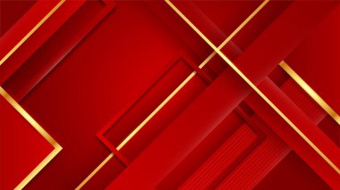 Soyut lüks kırmızı ve altın arkaplan. Vektör illüstrasyonu soyut grafik tasarım sancak modeli sunum arkaplan şablonu.