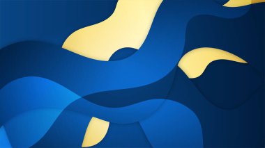 Soyut şablon mavi geometrik köşegen arkaplan ve altın çizgi. Lüks stil.