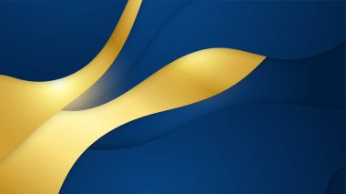 Soyut şablon mavi geometrik köşegen arkaplan ve altın çizgi. Lüks stil.