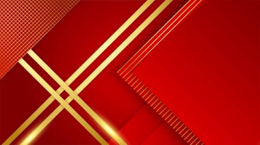 Soyut kırmızı ve altın yumuşak arkaplan