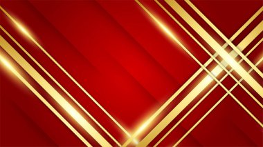 Soyut kırmızı ve altın yumuşak arkaplan