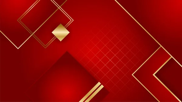 抽象的な豪華な赤と金の背景 プレゼンテーションデザイン チラシ ソーシャルメディアカバー ウェブバナー 技術バナーのための現代的な流行の新鮮な色と抽象的な背景 — ストックベクタ