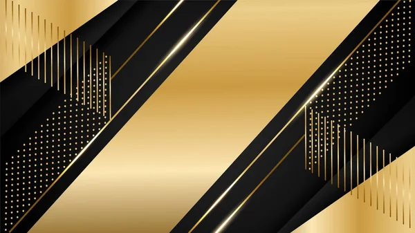 Αφηρημένο Μαύρο Και Χρυσό Σύγχρονη Γυαλιστερή Υφή Σχήματα Αφηρημένο Φόντο — Διανυσματικό Αρχείο