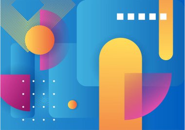 Soyut renkli geometrik şekiller arka plan