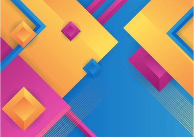 Soyut renkli geometrik şekiller arka plan