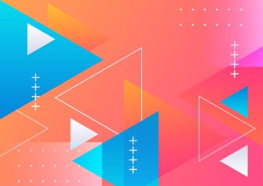 Soyut renkli geometrik şekiller arka plan