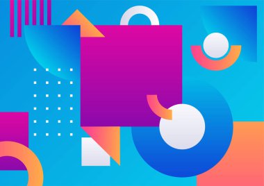 Soyut renkli geometrik şekiller arka plan