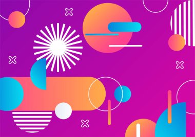 Soyut renkli geometrik şekiller arka plan