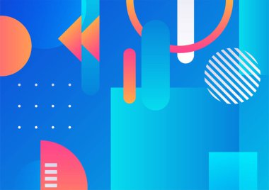 Soyut renkli geometrik şekiller arka plan