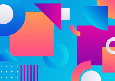 Soyut renkli geometrik şekiller arka plan