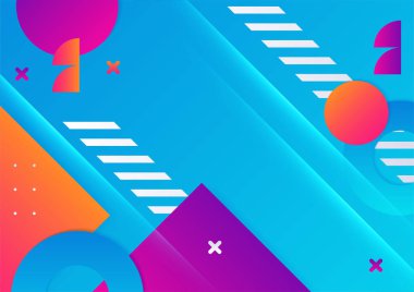 Soyut renkli geometrik şekiller arka plan