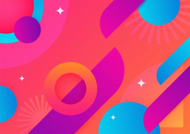 Soyut renkli geometrik şekiller arka plan