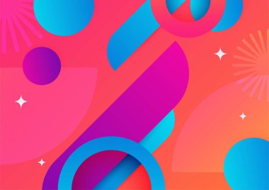 Soyut renkli geometrik şekiller arka plan