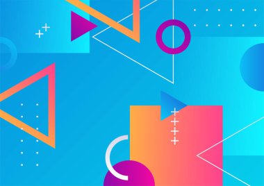 Soyut renkli geometrik şekiller arka plan