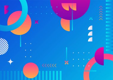 Soyut renkli geometrik şekiller arka plan