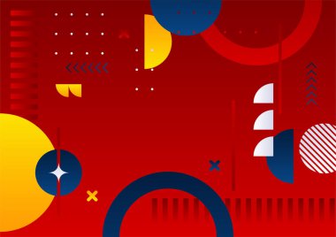 Soyut renkli geometrik şekiller arka plan