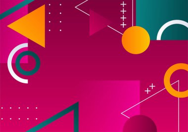 Soyut renkli geometrik şekiller arka plan