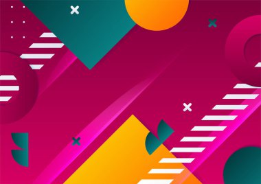 Soyut renkli geometrik şekiller arka plan