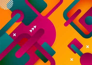 Soyut renkli geometrik şekiller arka plan