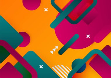 Soyut renkli geometrik şekiller arka plan