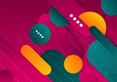 Soyut renkli geometrik şekiller arka plan