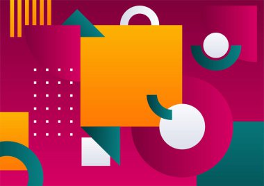 Soyut renkli geometrik şekiller arka plan