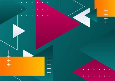 Soyut renkli geometrik şekiller arka plan