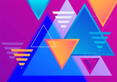 Soyut renkli geometrik şekiller arka plan