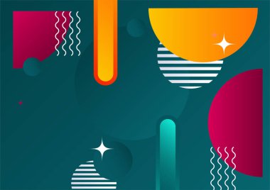 Soyut renkli geometrik şekiller arka plan