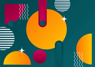 Soyut renkli geometrik şekiller arka plan