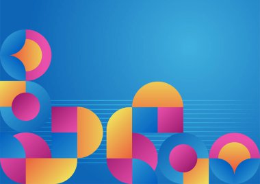 Soyut renkli geometrik şekiller arka plan