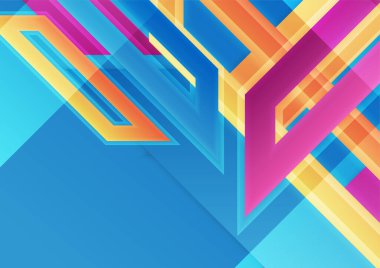 Soyut renkli geometrik şekiller arka plan