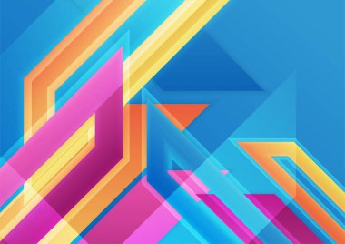 Soyut renkli geometrik şekiller arka plan