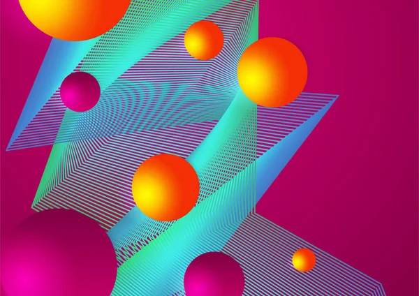 Abstract Kleurrijke Geometrische Vormen Achtergrond — Stockvector