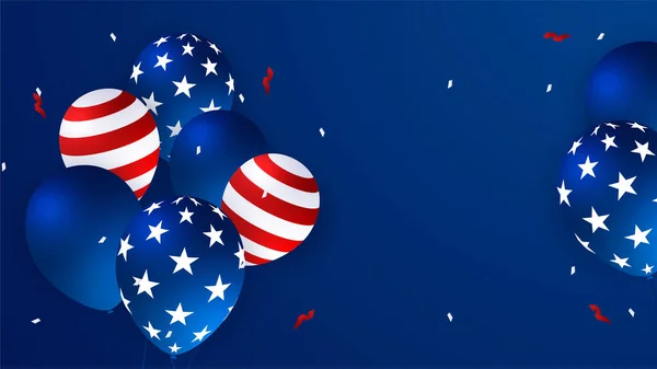 Happy 4Th July Usa Independence Day Background American National Flag — Stockový vektor