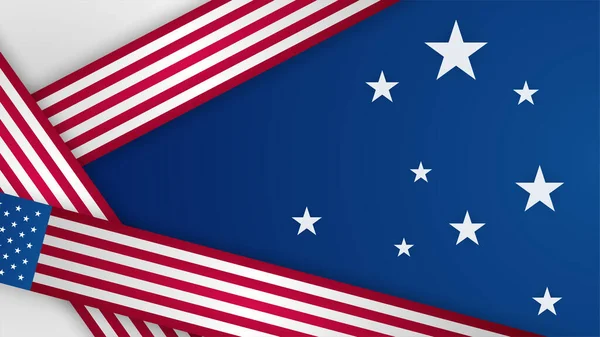 Joyeux Juillet Fond Fête Indépendance Des États Unis Avec Drapeau — Image vectorielle