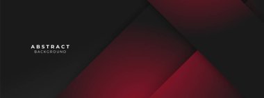 Soyut siyah ve kırmızı geometrik şekiller vektör teknolojisi arka planı, tasarım broşürü, web sitesi, el ilanı için. Poster, sertifika, sunum, iniş sayfası için Geometrik 3d şekilleri