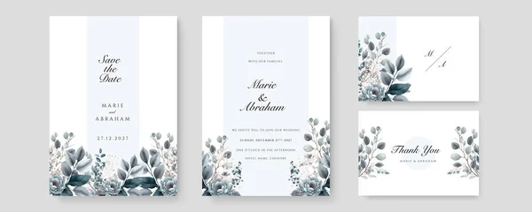 Beautiful Hand Drawn White Dark Grey Floral Background Frame Design — Stock Vector
