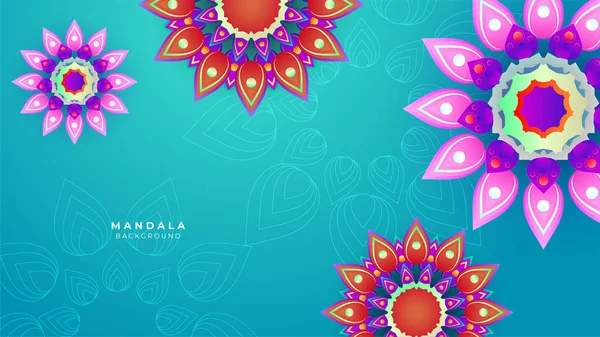 Art Illustration Vector Hand Drawn Doodle Mandala Ethnic Mandala Colorful — Stock Vector