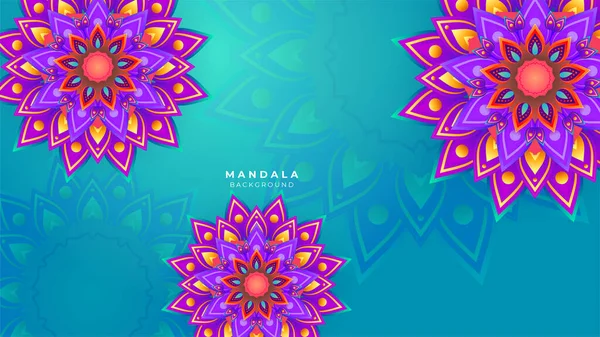 Abstract Achtergrond Met Kleurrijke Bloem Mandala Vintage Decoratieve Druppels Ornament — Stockvector