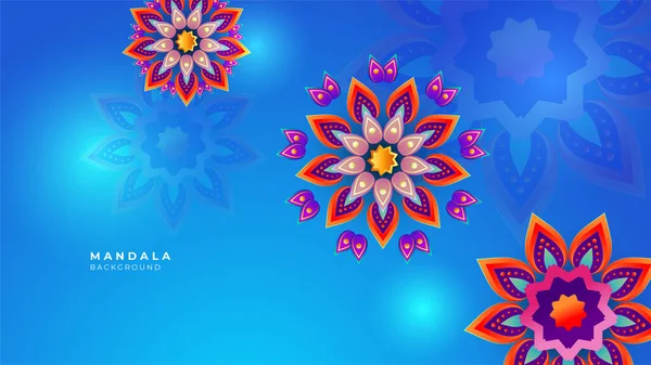 Glad Diwali Ljusgrön Bakgrund Med Diwali Blomma Element Och Mandala — Stock vektor