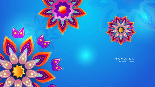 Dekoratif Mandala Biçiminde Arkaplan — Stok Vektör