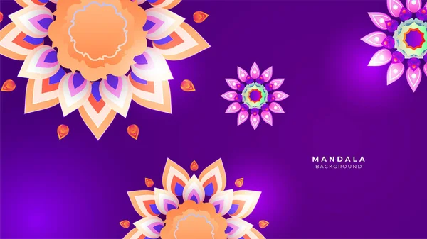 排灯节节日设计与剪纸风格的印度 Rangoli 黄色背景上的紫色颜色 矢量插图 — 图库矢量图片
