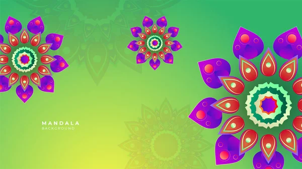 Art Illustration Vector Handgezeichnetes Doodle Mandala Ethnisches Mandala Mit Buntem — Stockvektor