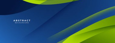 Asgari mavi ve yeşil geometrik şekiller soyut modern arka plan tasarımı. Pankart için tasarım