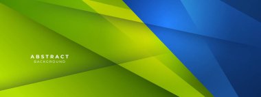 Soyut mavi ve yeşil geometrik şekiller geometrik ışık çizgisi şekilli fütüristik konsept sunum arkaplanı