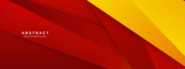 Kırmızı ve sarı geometrik şekiller soyut modern teknoloji arka plan tasarımı. Vektör soyut grafik sunumu sunum banner desenli duvar kağıdı arkaplan şablonu.