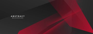 Soyut siyah ve kırmızı geometrik şekiller hafif gümüş teknoloji arka plan vektörünü oluşturur. Modern diyagonal sunum arkaplanı.